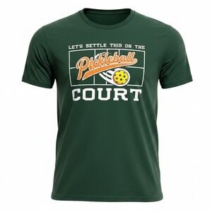 Academy Sports + Outdoors Pickleball T-Shirt Mens XL Green Settle This On Court